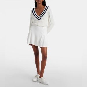 THE UPSIDE Pasadena Cher Pleated Cotton Mini Skirt